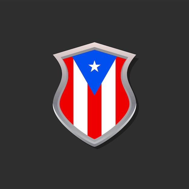 Vector ilustración de la plantilla de la bandera de puerto rico