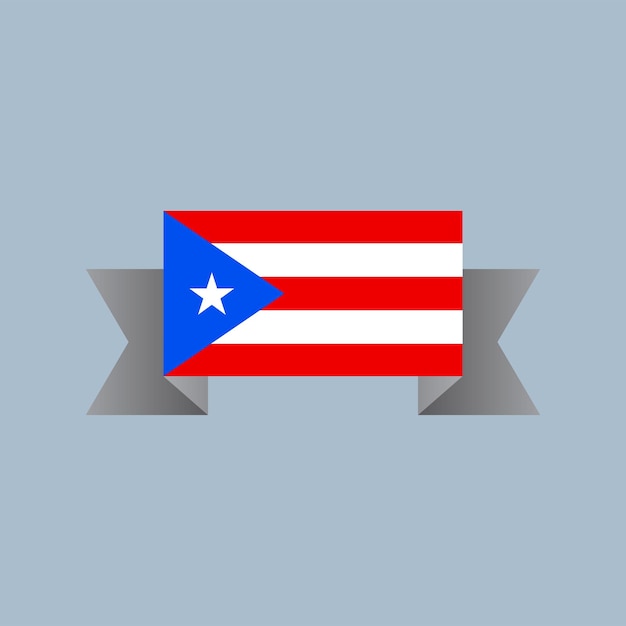 Ilustración de la plantilla de la bandera de puerto rico