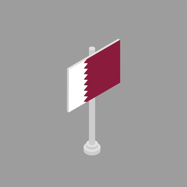 Ilustración de la plantilla de la bandera de Qatar