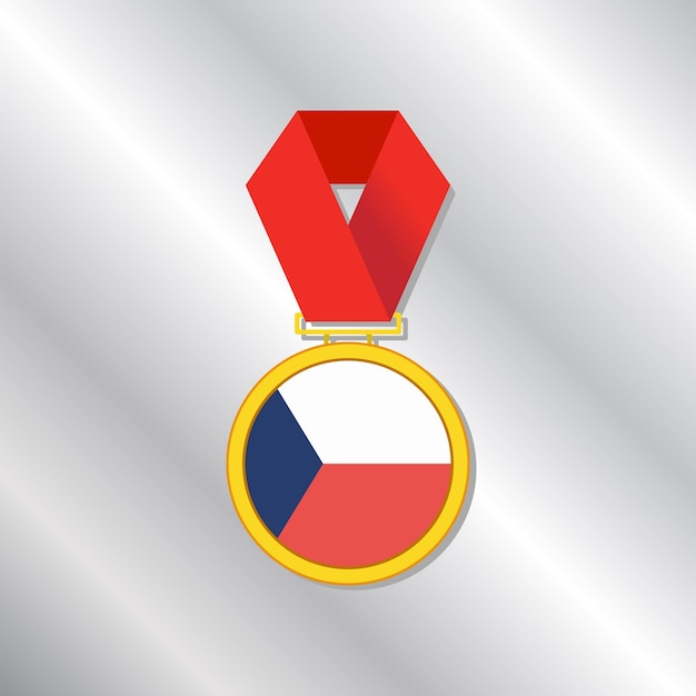 Ilustración de la plantilla de la bandera de la República Checa