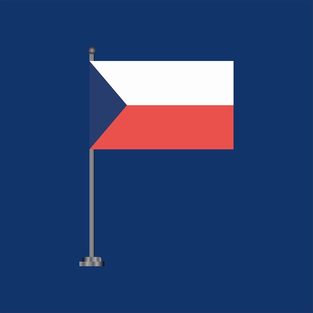 Ilustración de la plantilla de la bandera de la República Checa
