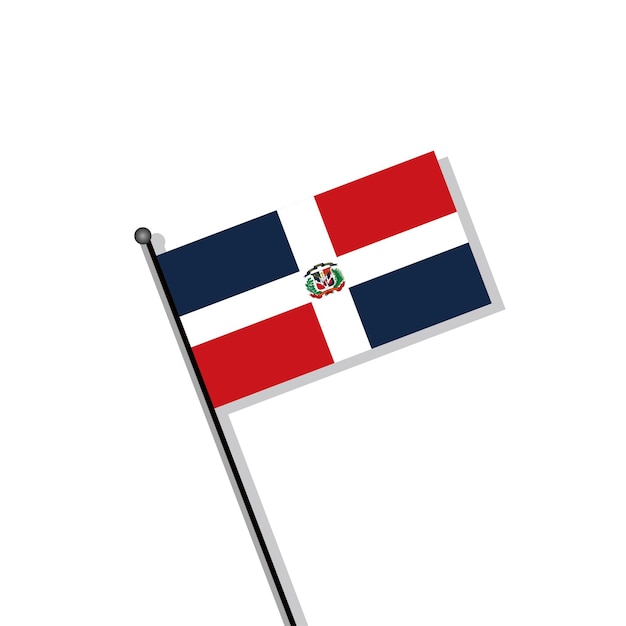 Ilustración de la plantilla de la bandera de república dominicana