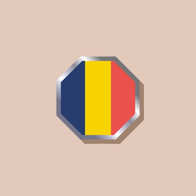 Ilustración de la plantilla de la bandera de rumania