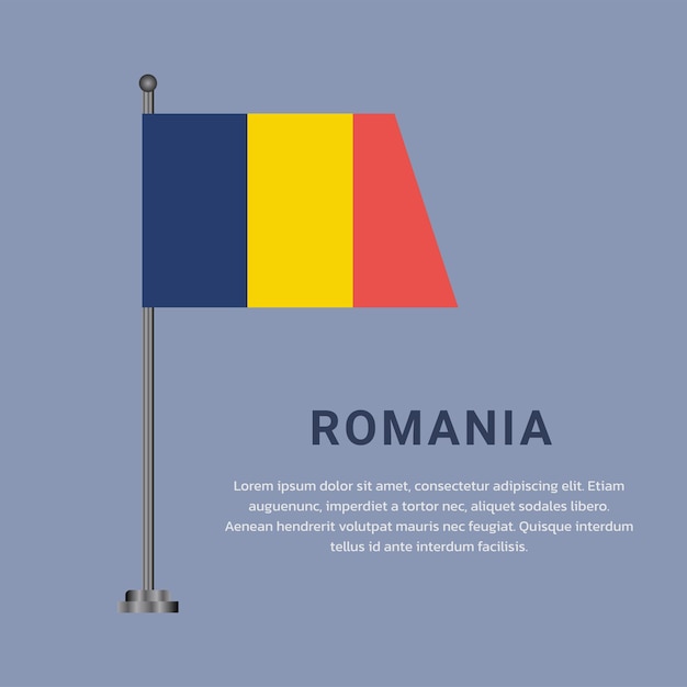 Ilustración de la plantilla de la bandera de Rumania