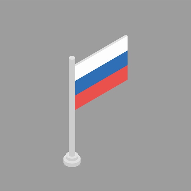 Ilustración de la plantilla de la bandera de Rusia