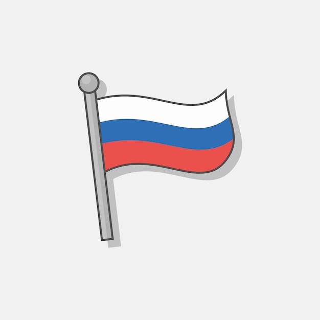 Ilustración de la plantilla de la bandera de Rusia