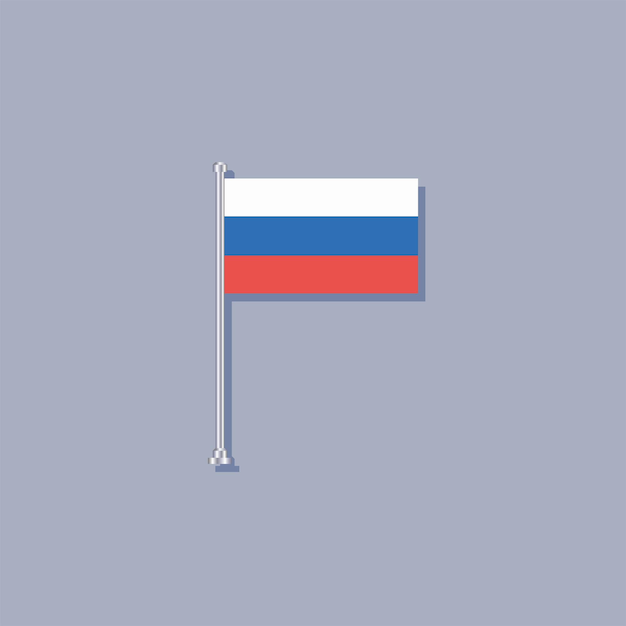 Ilustración de la plantilla de la bandera de Rusia