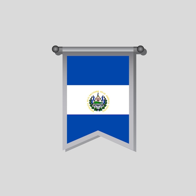 Ilustración de la plantilla de la bandera de el salvador