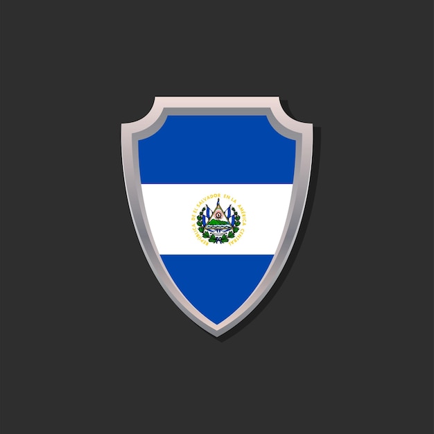 Vector ilustración de la plantilla de la bandera de el salvador