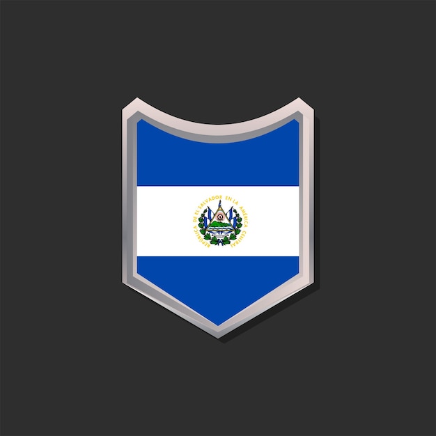 Ilustración de la plantilla de la bandera de El Salvador