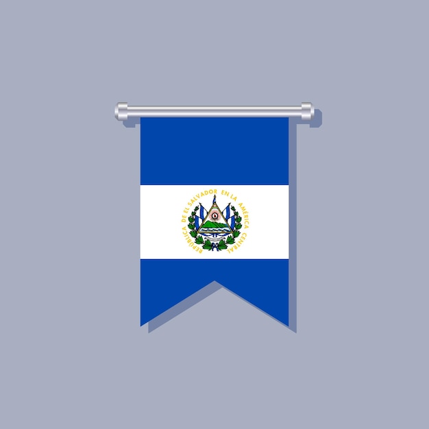 Ilustración de la plantilla de la bandera de El Salvador