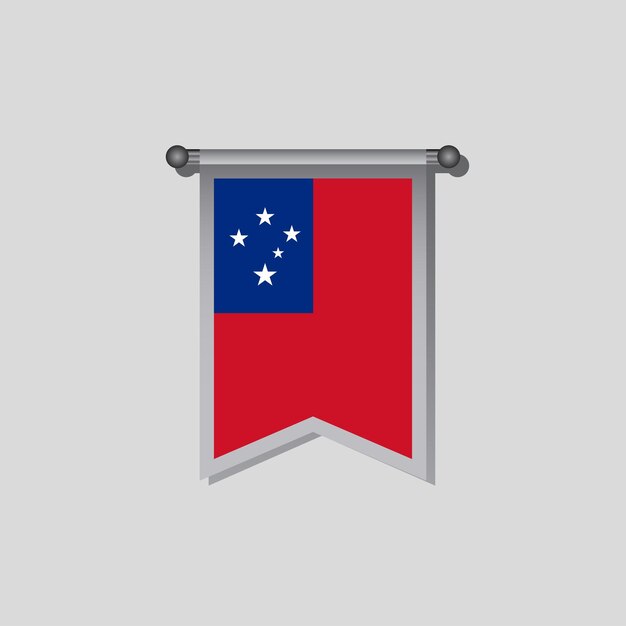Ilustración de la plantilla de la bandera de Samoa
