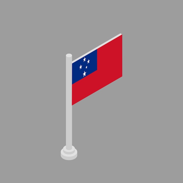 Ilustración de la plantilla de la bandera de Samoa