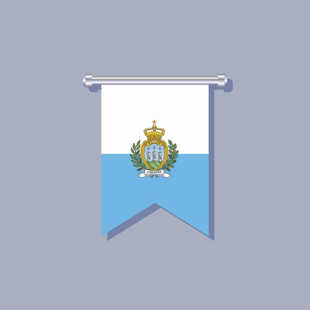 Vector ilustración de la plantilla de la bandera de san marino