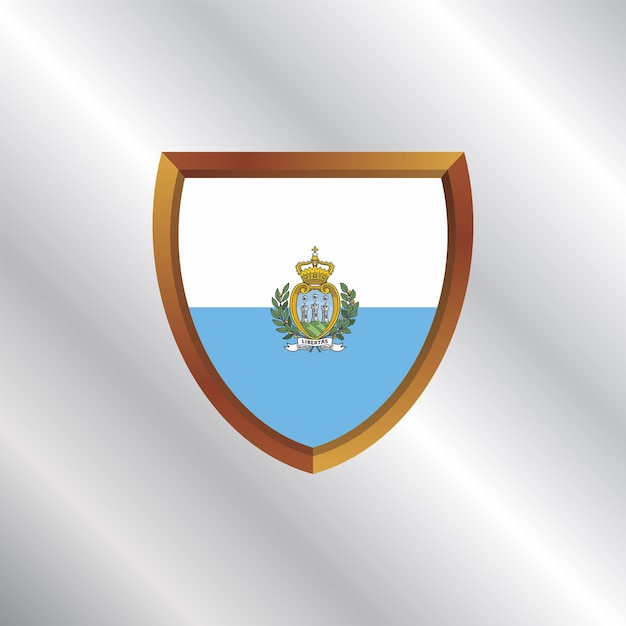 Ilustración de la plantilla de la bandera de San Marino