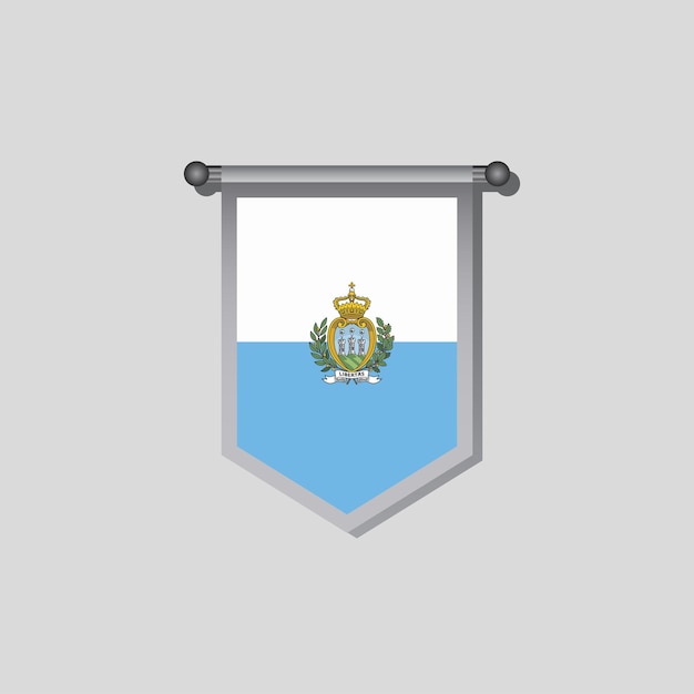 Ilustración de la plantilla de la bandera de San Marino