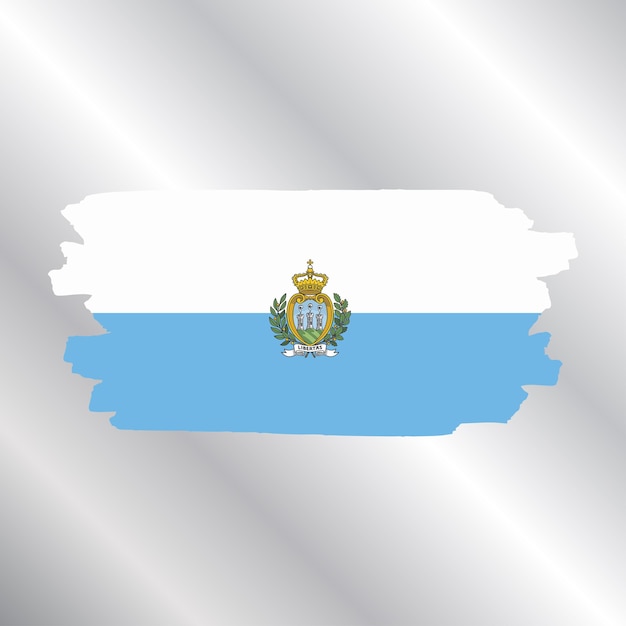 Vector ilustración de la plantilla de la bandera de san marino