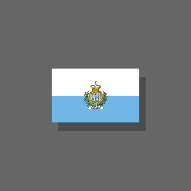 Vector ilustración de la plantilla de la bandera de san marino