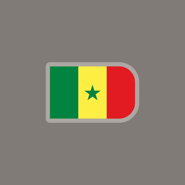 Ilustración de la plantilla de la bandera de Senegal