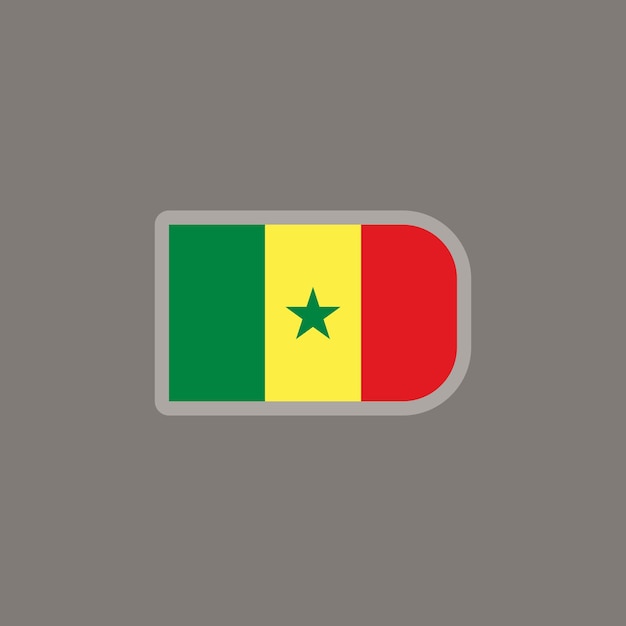 Ilustración de la plantilla de la bandera de Senegal