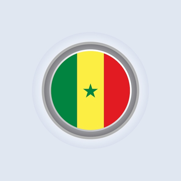 Ilustración de la plantilla de la bandera de Senegal