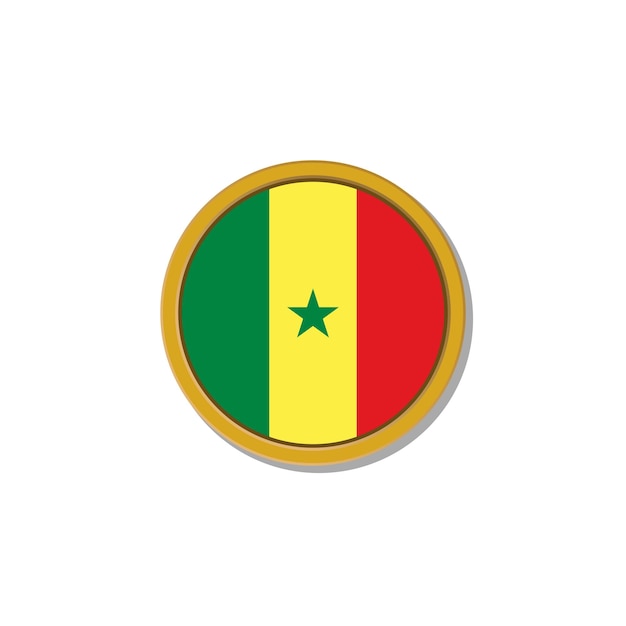 Ilustración de la plantilla de la bandera de Senegal