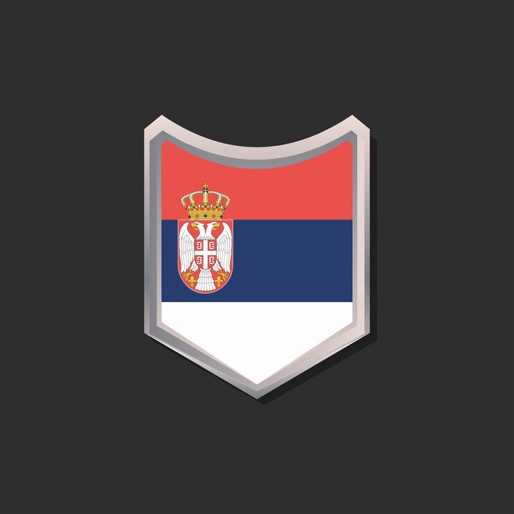 Vector ilustración de la plantilla de la bandera de serbia