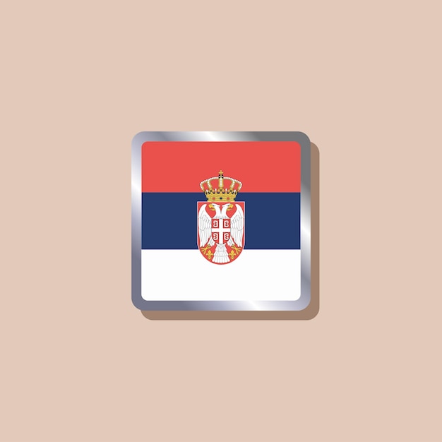 Ilustración de la plantilla de la bandera de Serbia