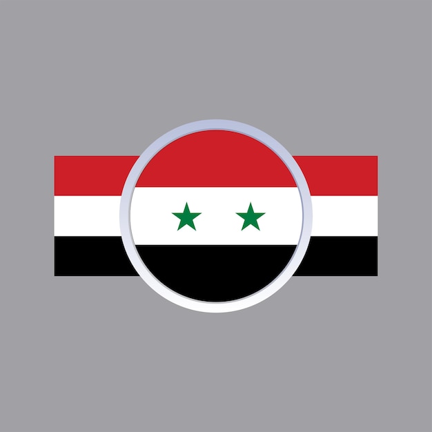 Vector ilustración de la plantilla de la bandera de siria