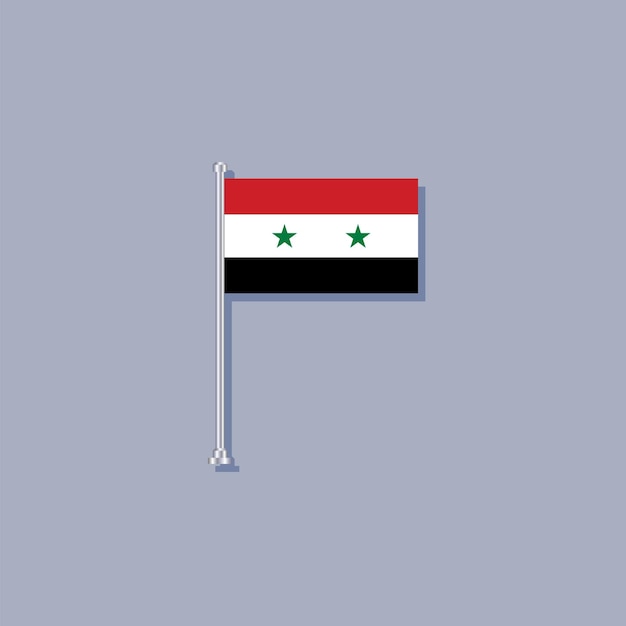 Ilustración de la plantilla de la bandera de Siria