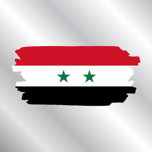 Vector ilustración de la plantilla de la bandera de siria