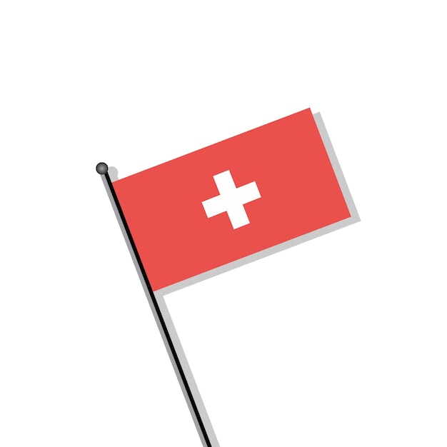 Vector ilustración de la plantilla de la bandera de suiza