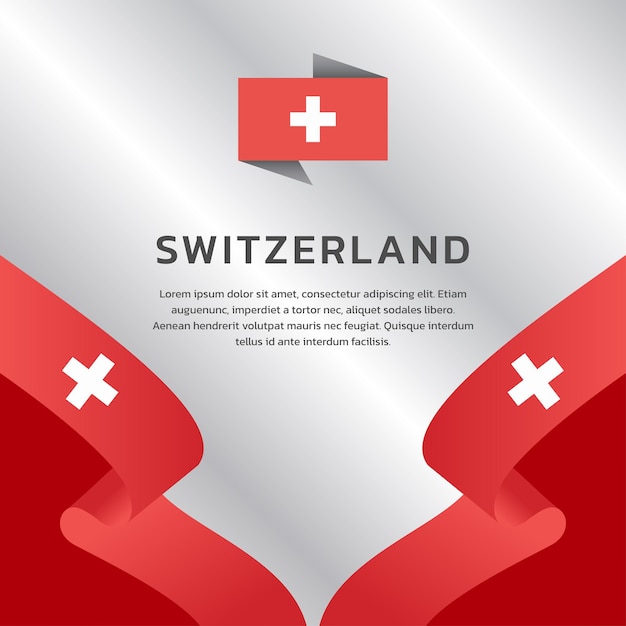 Ilustración de la plantilla de la bandera de Suiza