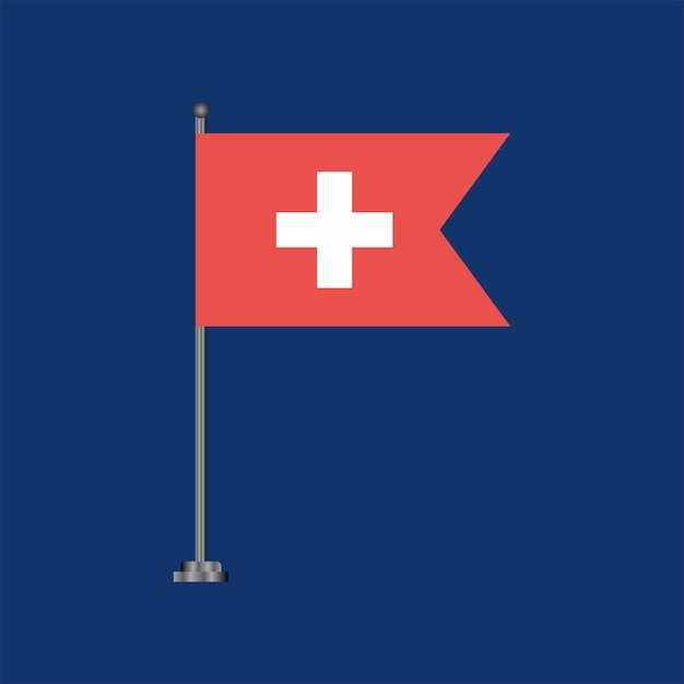 Vector ilustración de la plantilla de la bandera de suiza