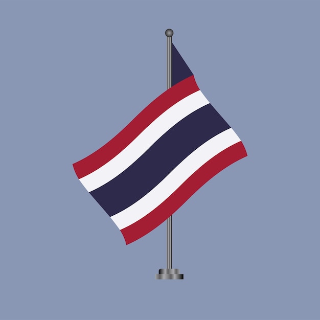 Ilustración de la plantilla de la bandera de Tailandia