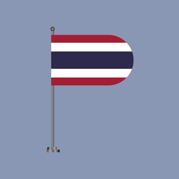 Ilustración de la plantilla de la bandera de Tailandia
