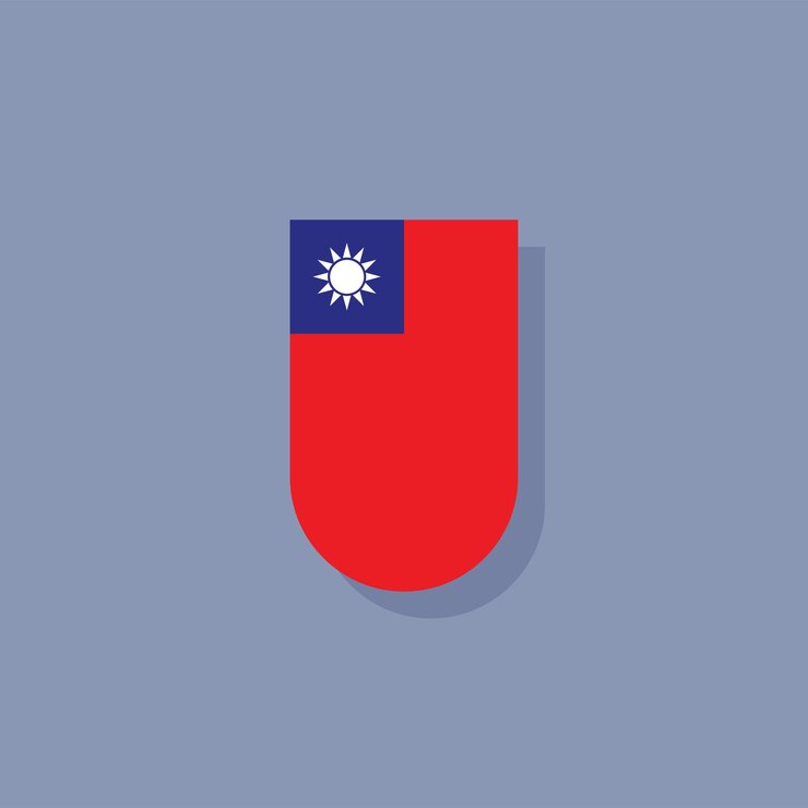 Vector ilustración de la plantilla de la bandera de taiwán