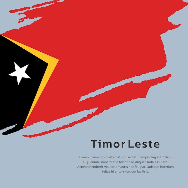 Vector ilustración de la plantilla de la bandera de timor leste