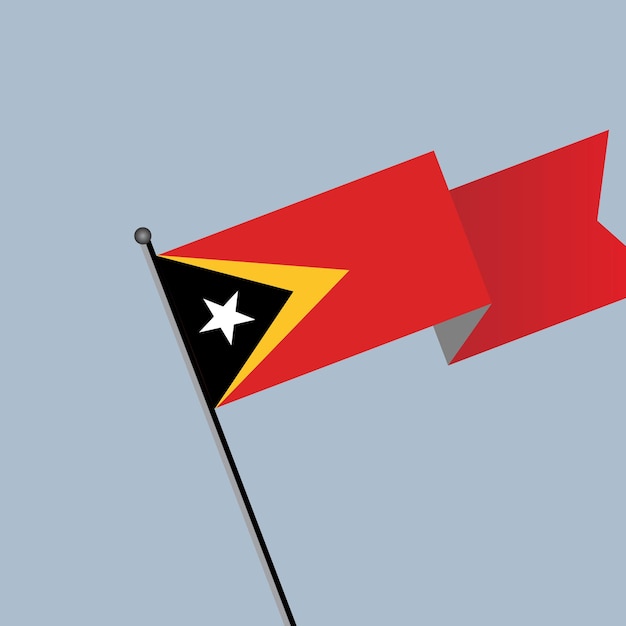 Ilustración de la plantilla de la bandera de timor leste