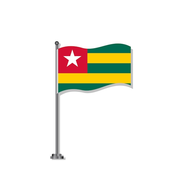 Ilustración de la plantilla de la bandera de togo