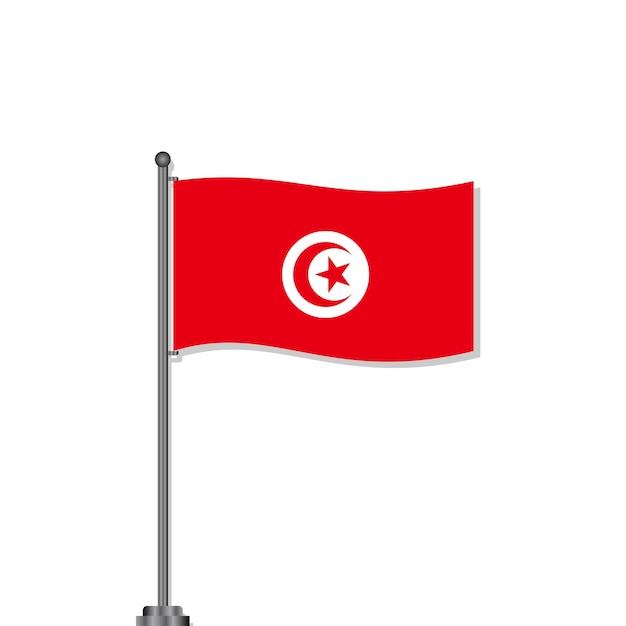 Ilustración de la plantilla de la bandera de Túnez