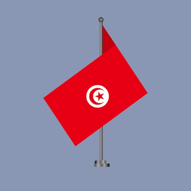 Ilustración de la plantilla de la bandera de Túnez