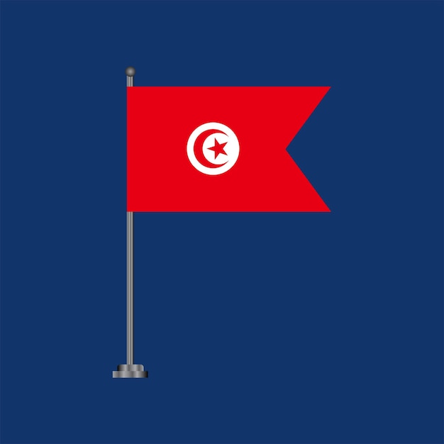 Ilustración de la plantilla de la bandera de Túnez