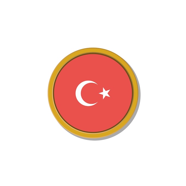 Ilustración de la plantilla de la bandera de turquía