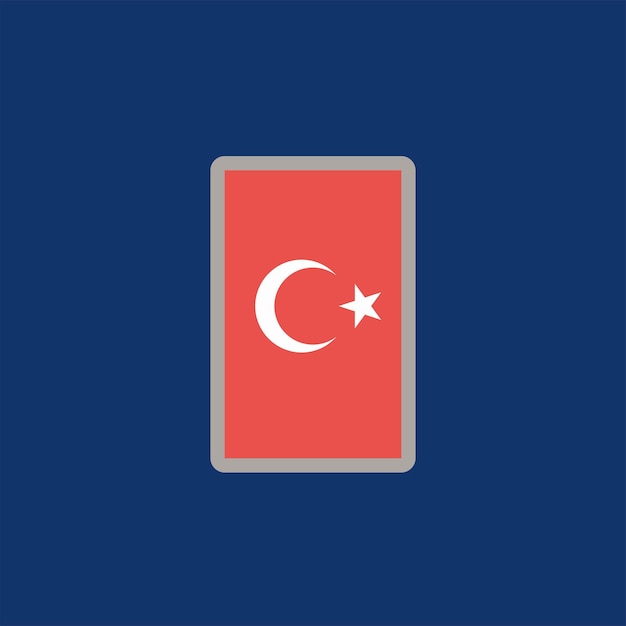 Ilustración de la plantilla de la bandera de Turquía