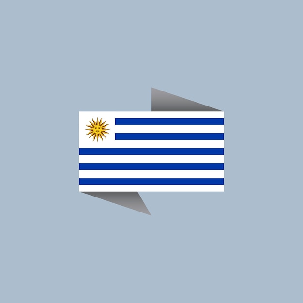 Ilustración de la plantilla de la bandera de uruguay