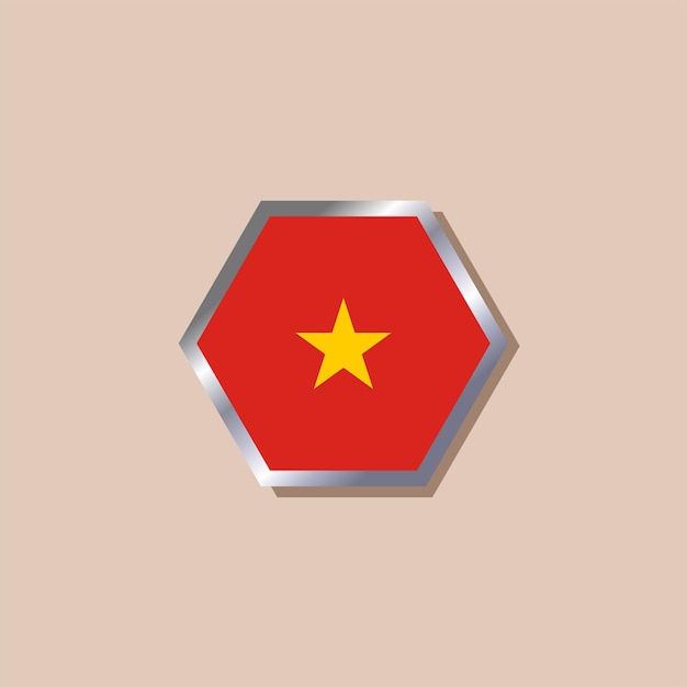 Ilustración de la plantilla de la bandera de vietnam