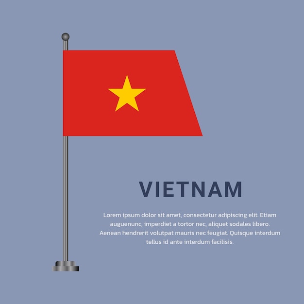 Ilustración de la plantilla de la bandera de Vietnam