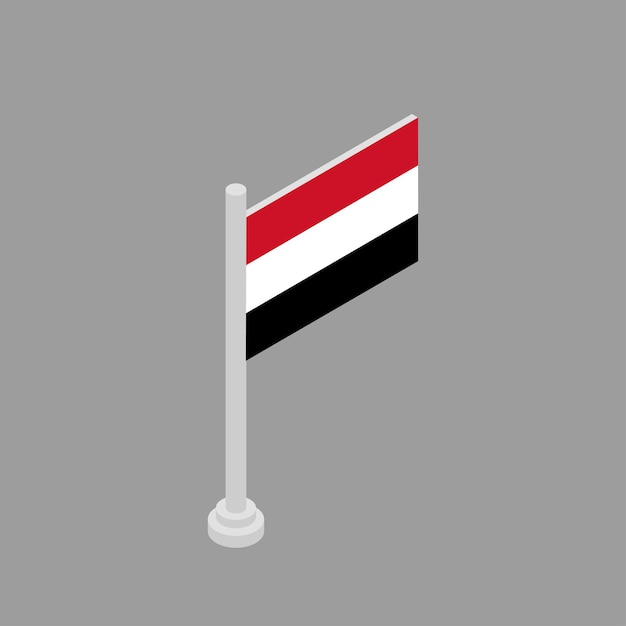 Ilustración de la plantilla de la bandera de Yemen