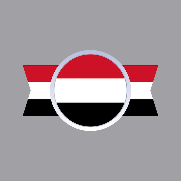 Vector ilustración de la plantilla de la bandera de yemen